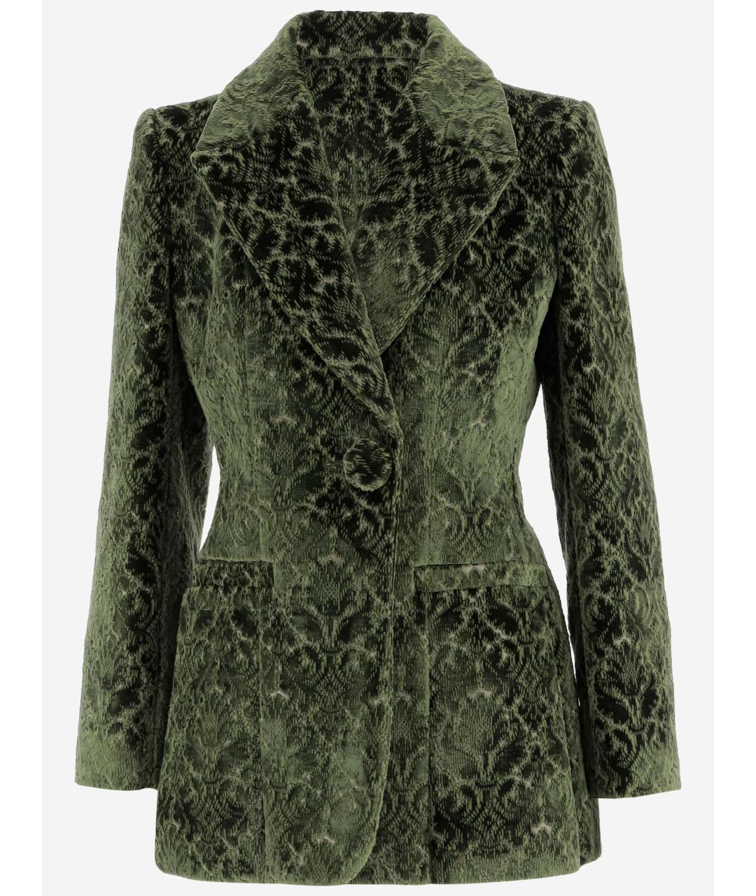 BURBERRY Зеленый вискозный жакет/пиджак, фото 4