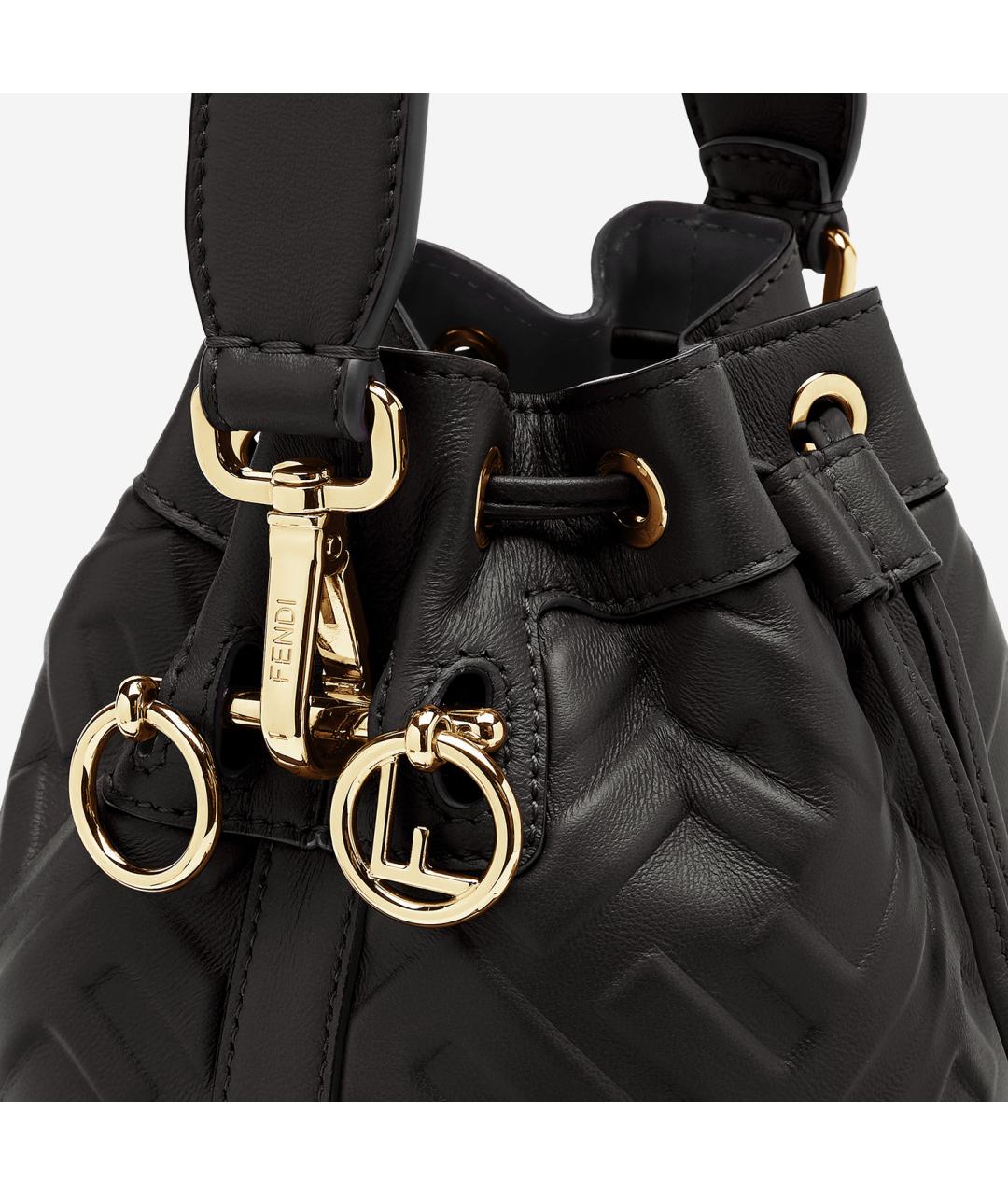 FENDI Черная кожаная сумка через плечо, фото 5