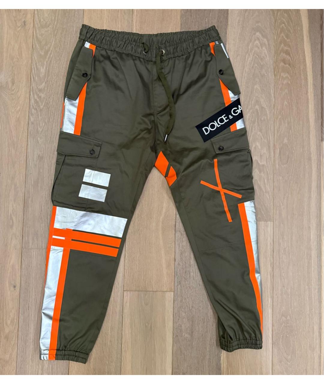 DOLCE&GABBANA Хаки повседневные брюки, фото 4