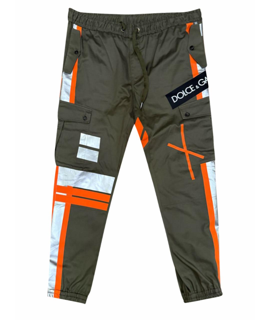DOLCE&GABBANA Хаки повседневные брюки, фото 1
