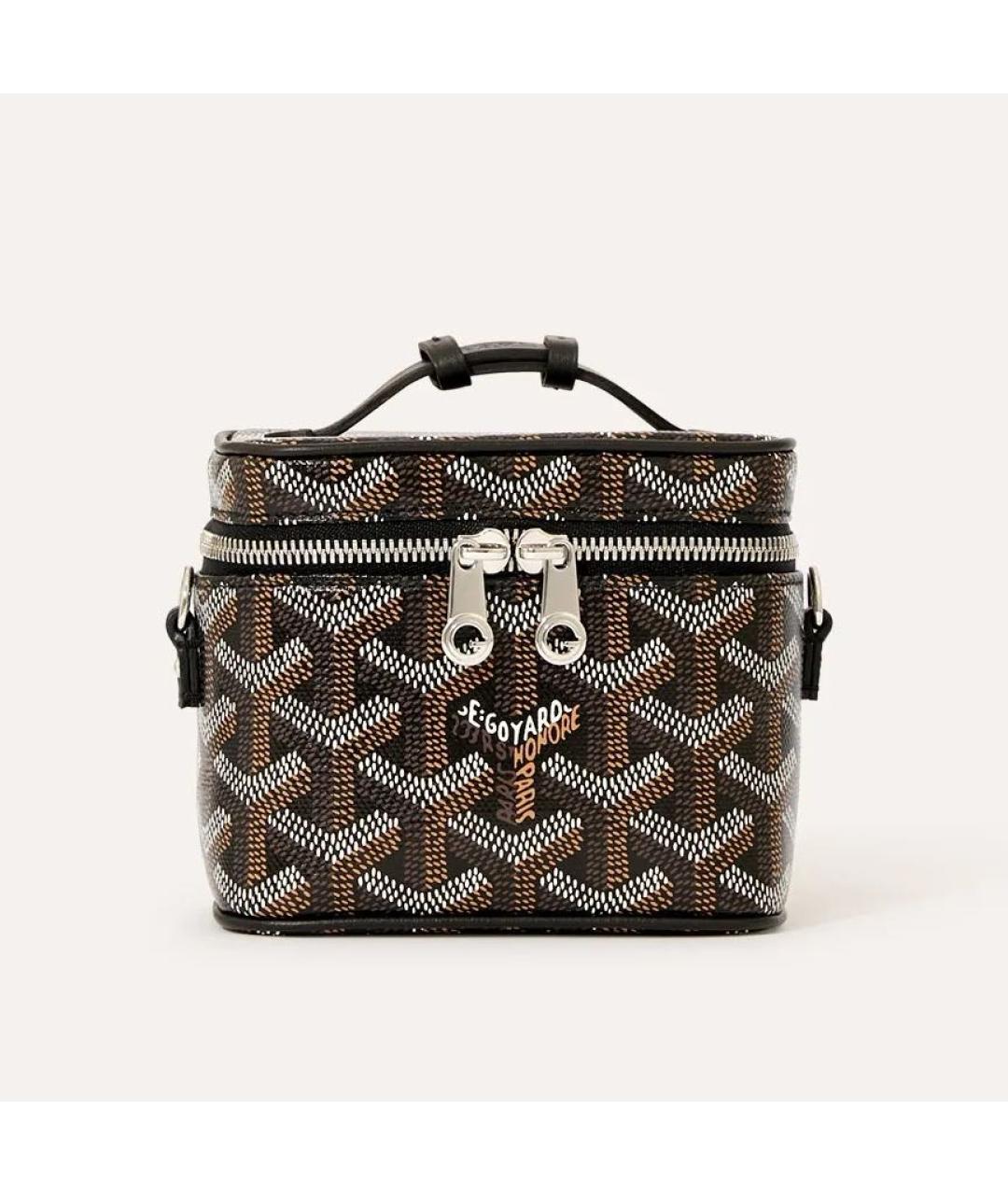 GOYARD Черная кожаная сумка через плечо, фото 5