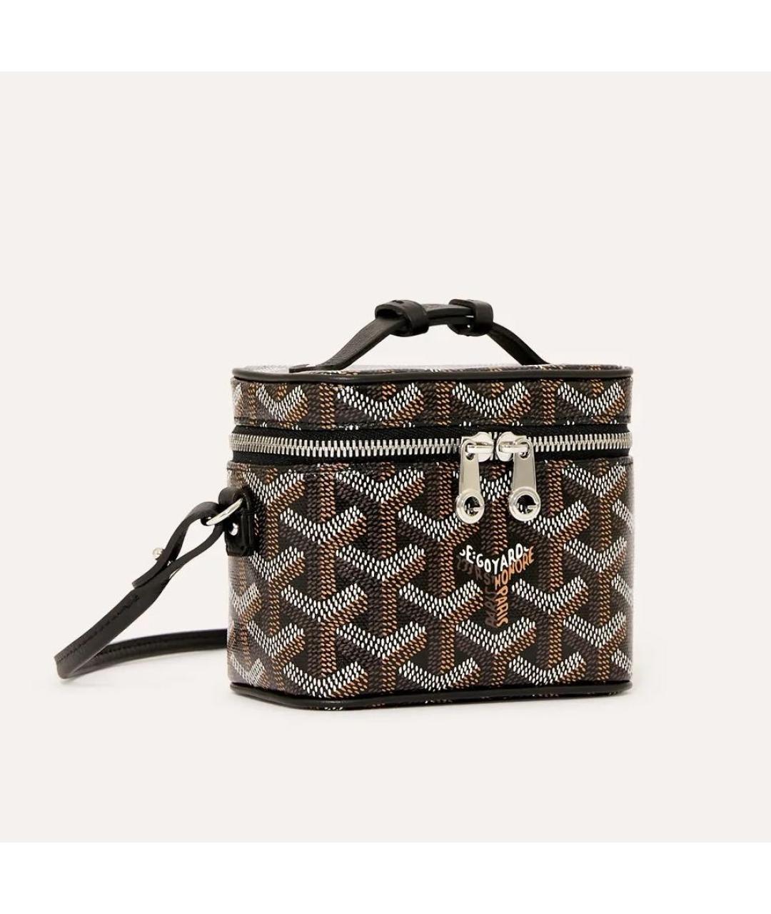 GOYARD Черная кожаная сумка через плечо, фото 2