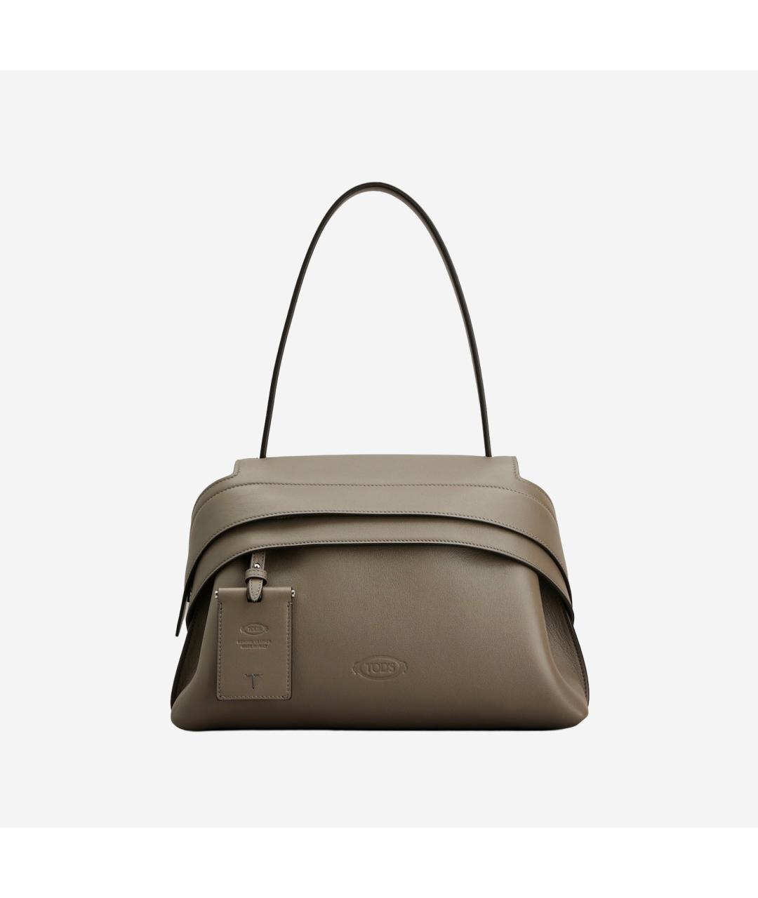 TOD'S Бежевая кожаная сумка через плечо, фото 5