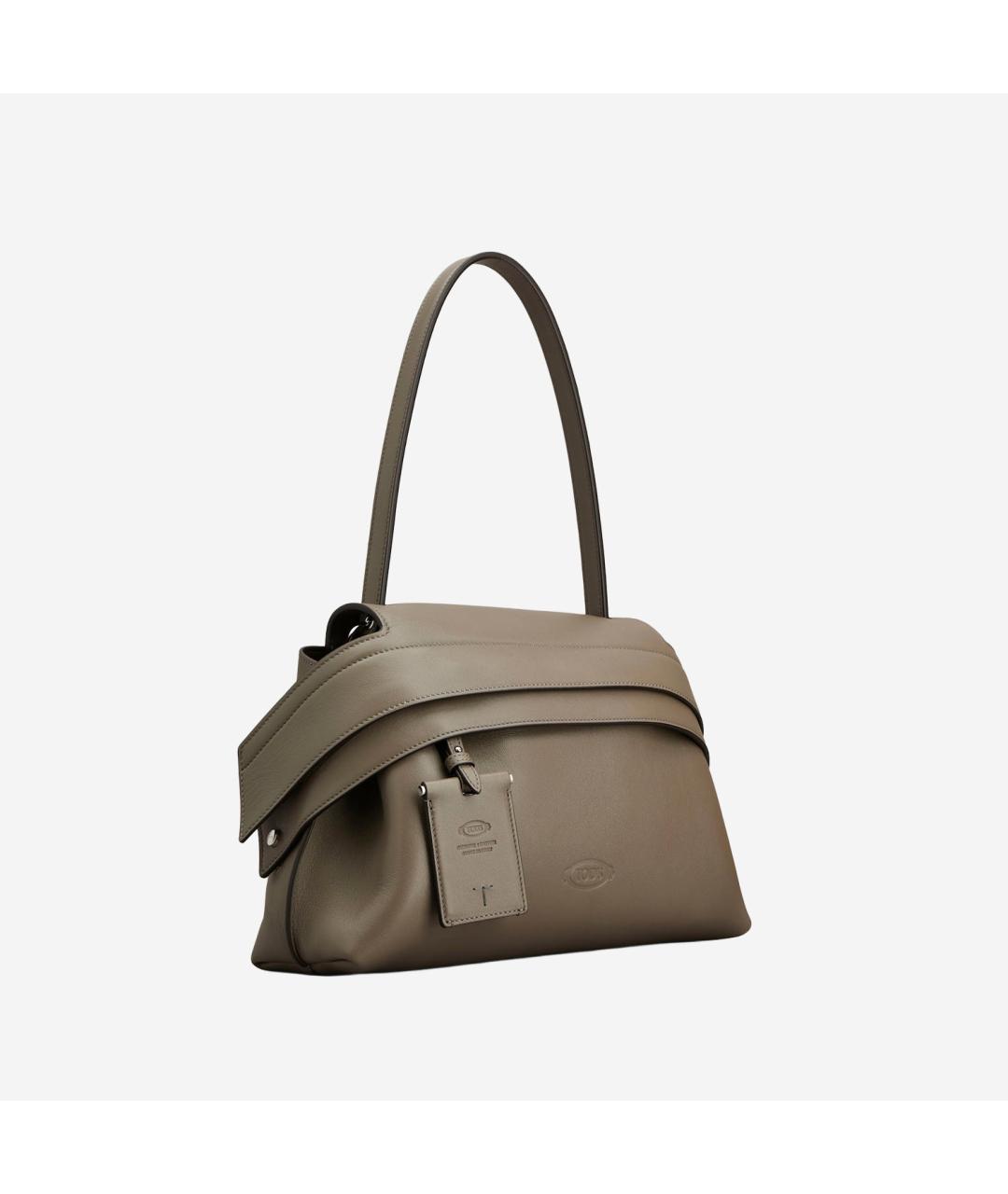 TOD'S Бежевая кожаная сумка через плечо, фото 2