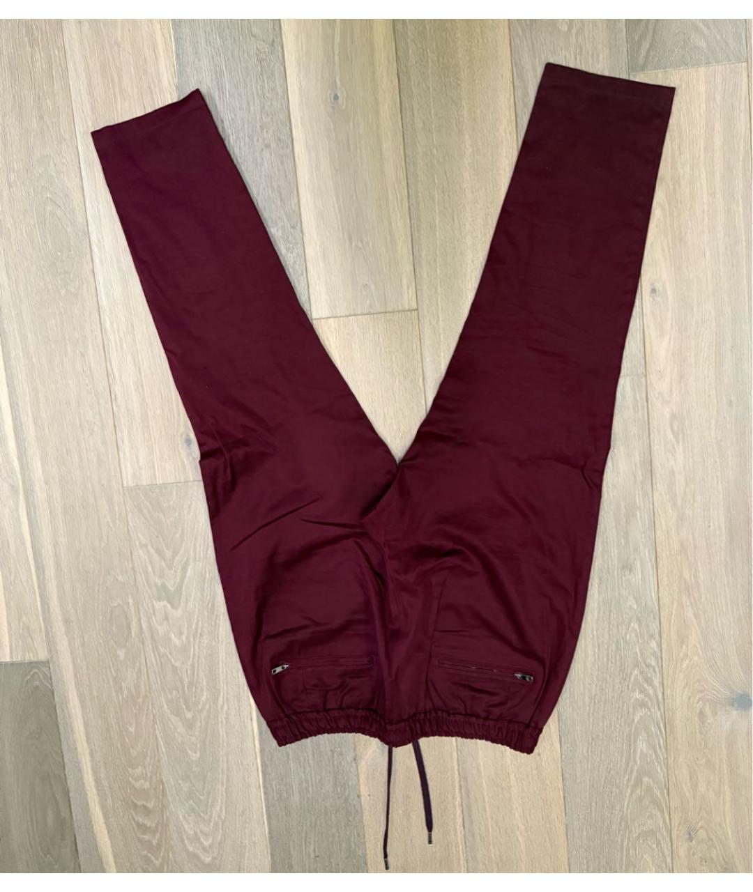 DOLCE&GABBANA Бордовые повседневные брюки, фото 2