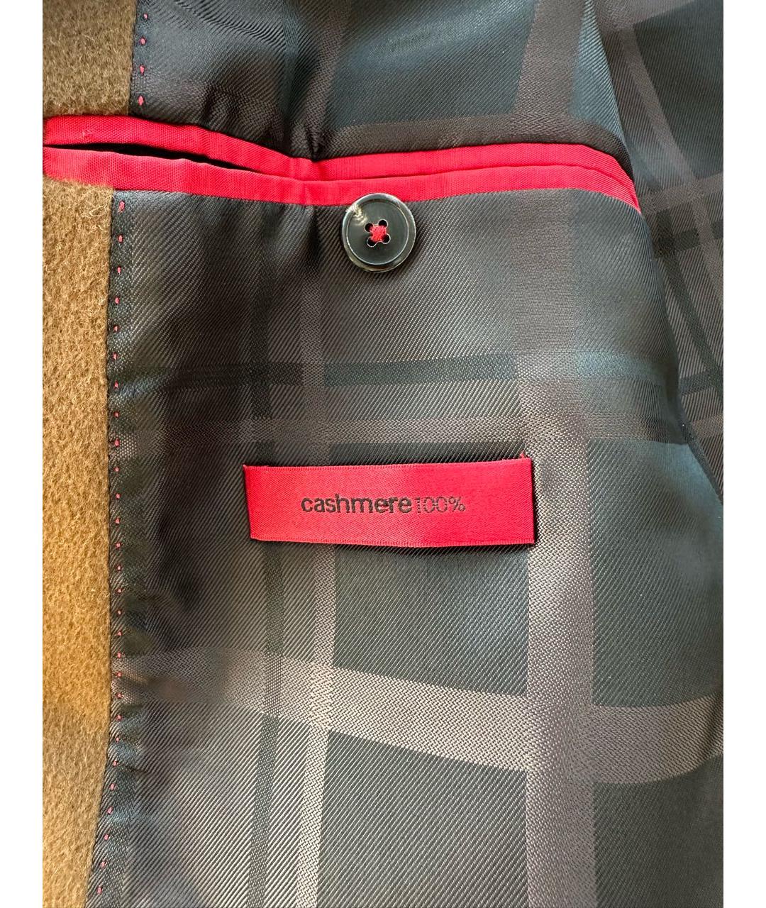 HUGO BOSS Коричневое кашемировое пальто, фото 4