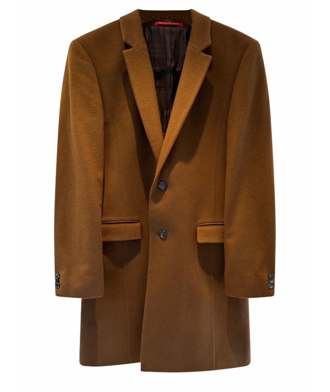 HUGO BOSS Коричневое кашемировое пальто, фото 1