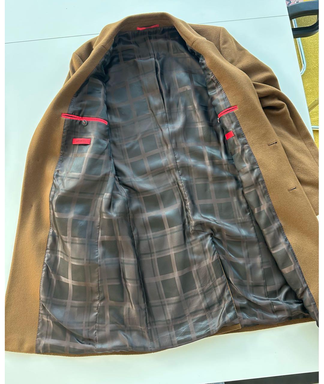 HUGO BOSS Коричневое кашемировое пальто, фото 6