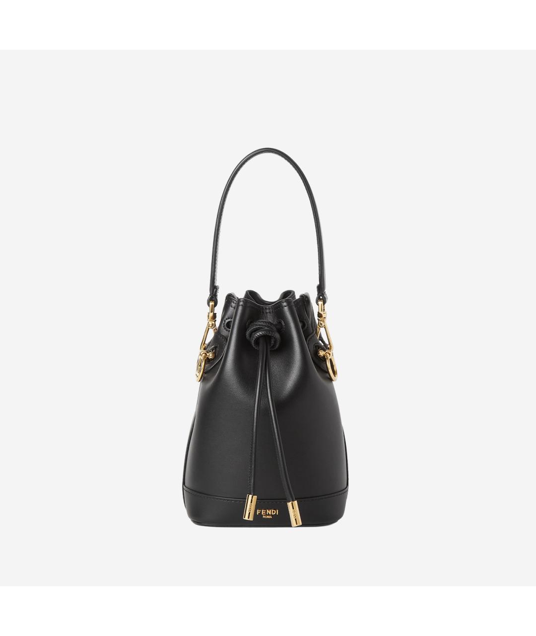 FENDI Черная кожаная сумка через плечо, фото 5
