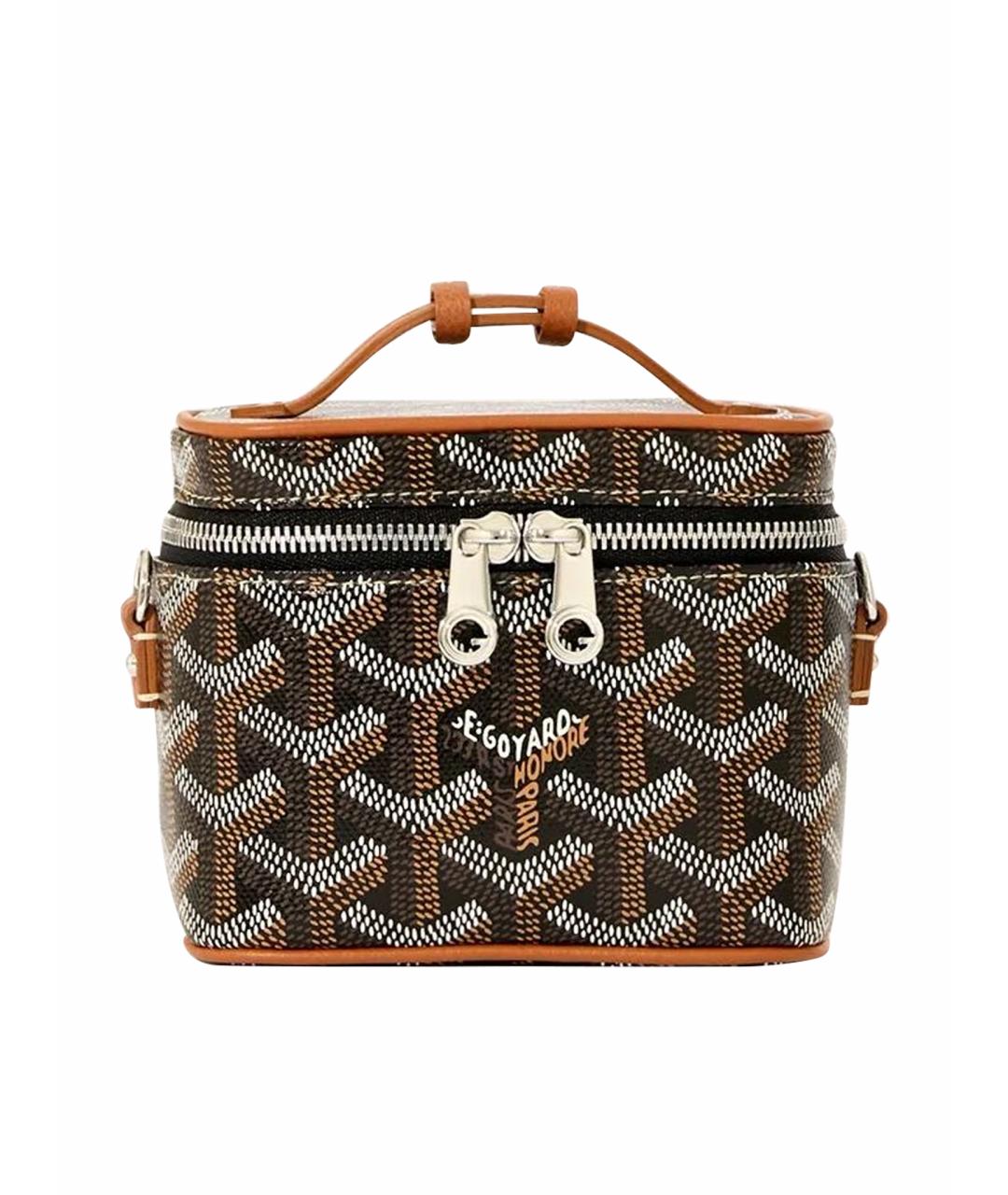 GOYARD Коричневая кожаная сумка через плечо, фото 1