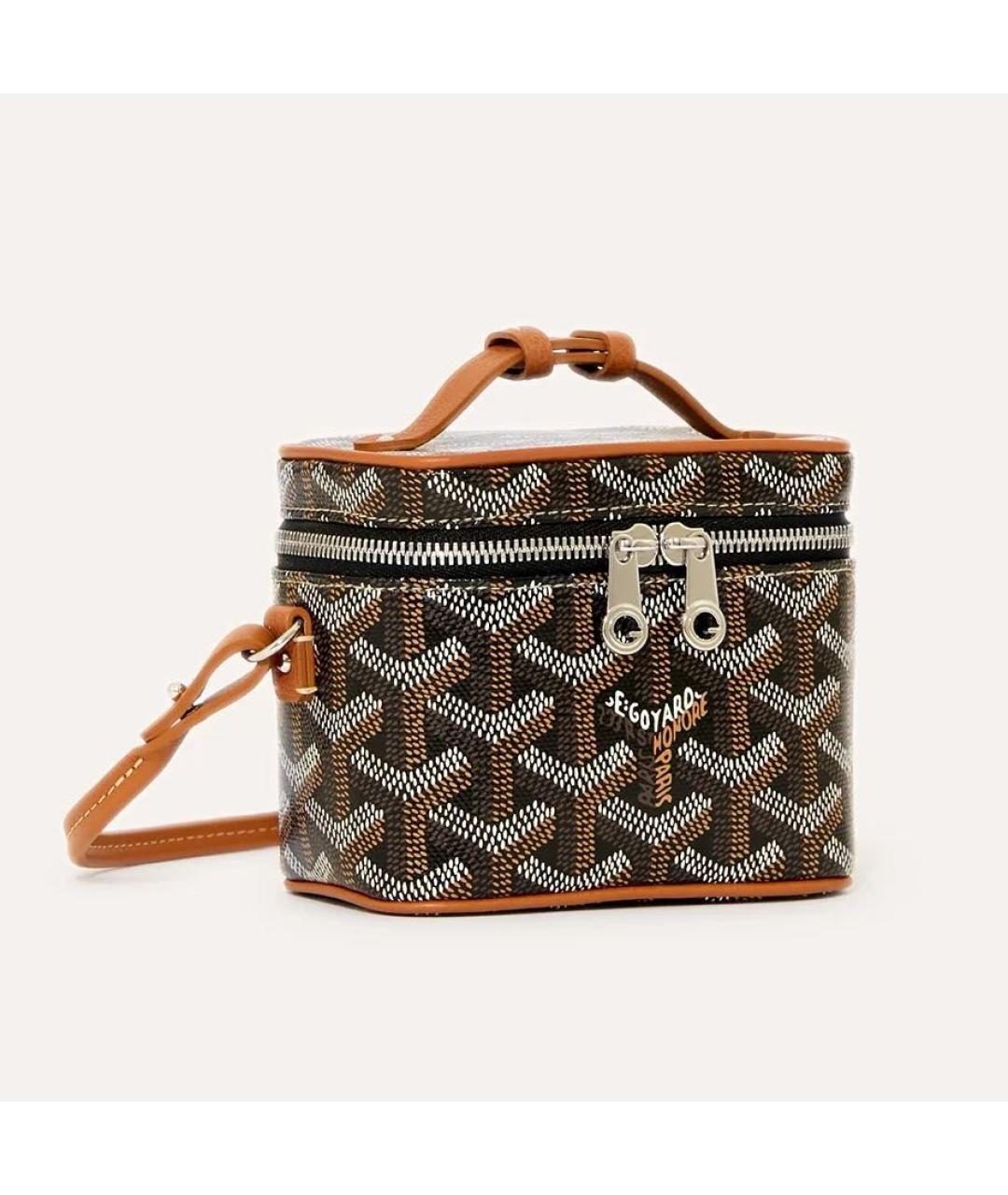 GOYARD Коричневая кожаная сумка через плечо, фото 2
