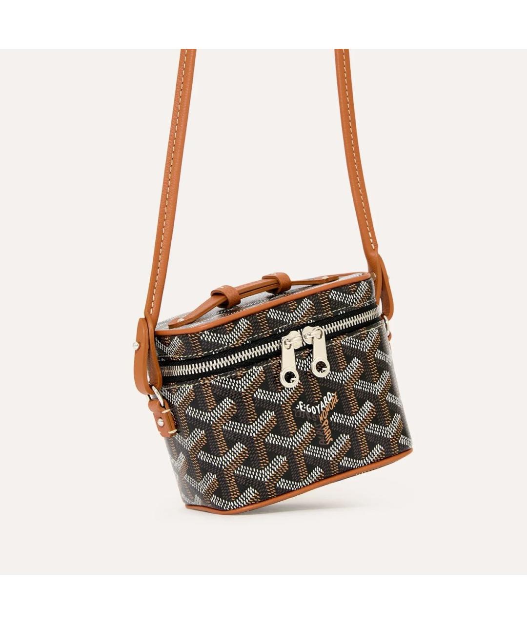 GOYARD Коричневая кожаная сумка через плечо, фото 3