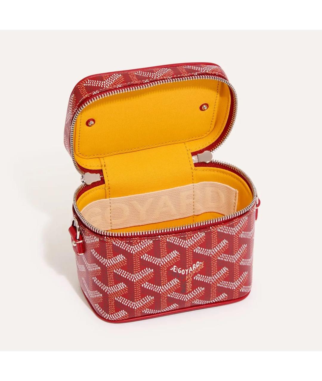 GOYARD Красная кожаная сумка через плечо, фото 4