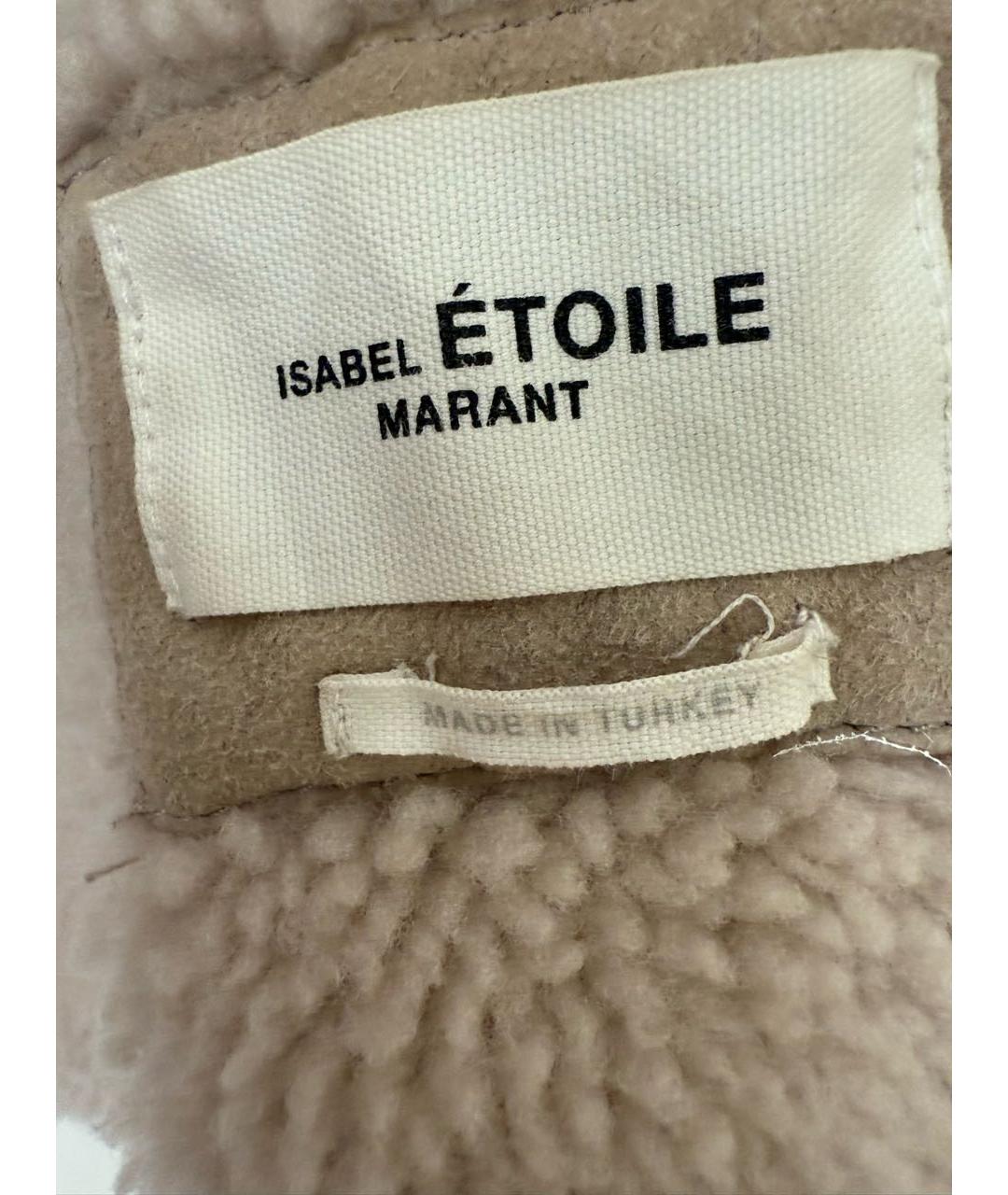 ISABEL MARANT Бежевая кожаная дубленка, фото 3