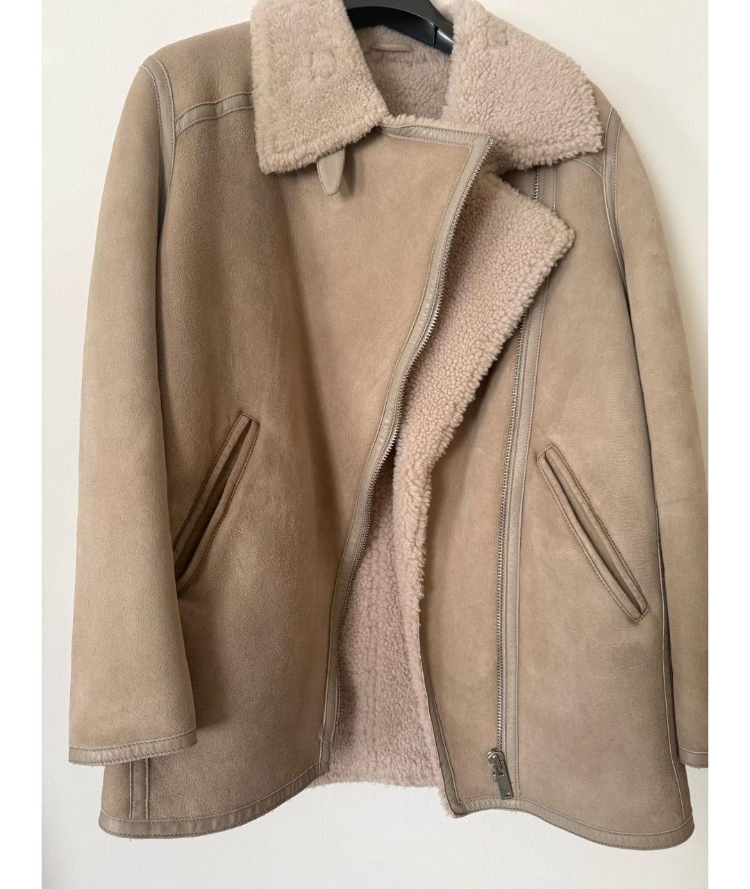 ISABEL MARANT Бежевая кожаная дубленка, фото 5