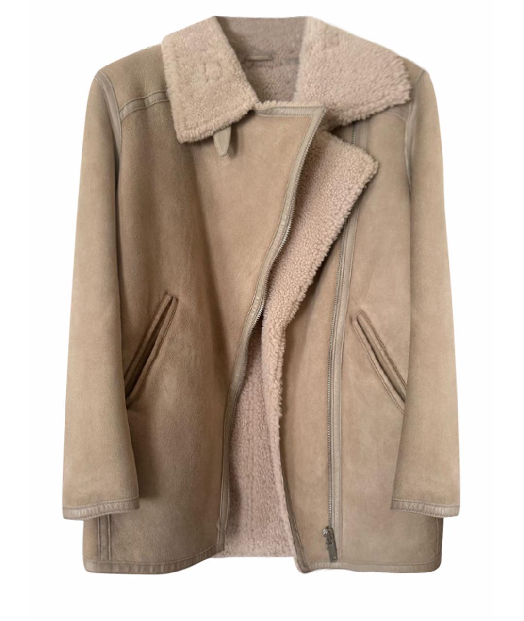 ISABEL MARANT Бежевая кожаная дубленка, фото 1