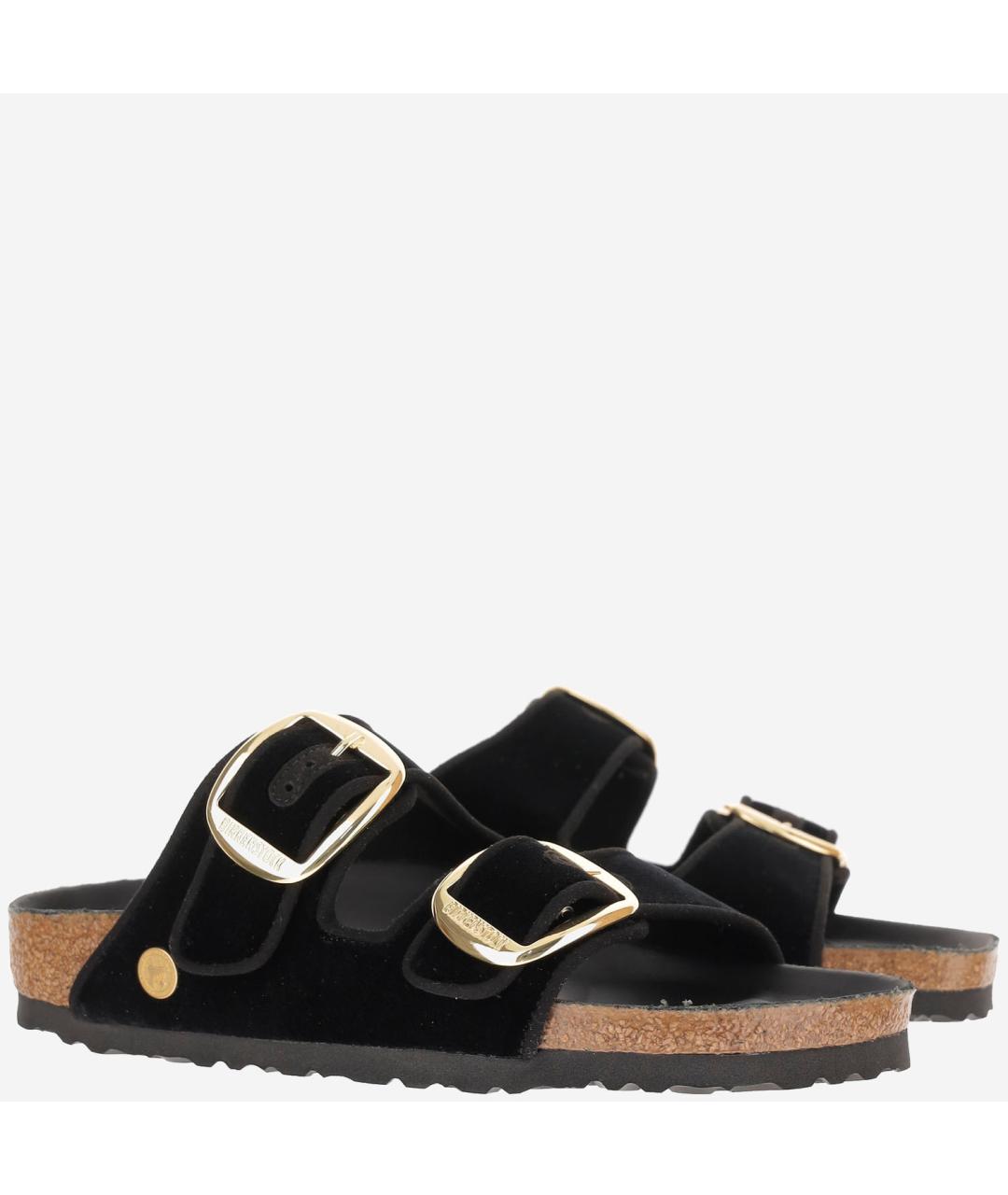 BIRKENSTOCK Черные бархатные сандалии, фото 3