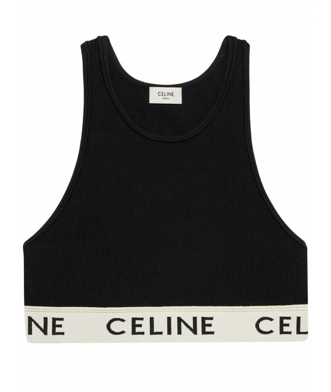 CELINE Черная майка, фото 1