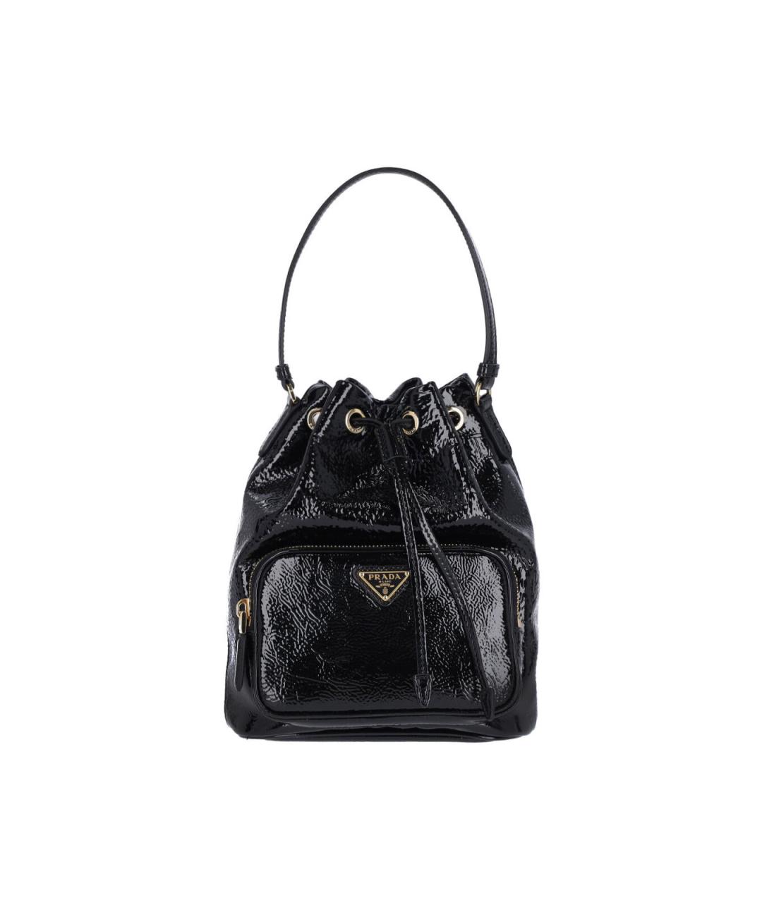 PRADA Черная кожаная сумка тоут, фото 1