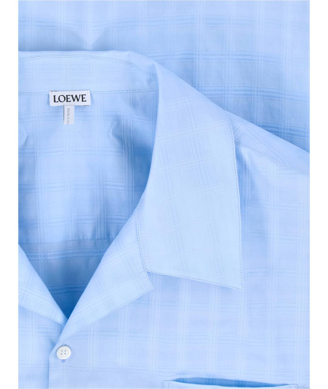 LOEWE Голубая хлопковая кэжуал рубашка, фото 4