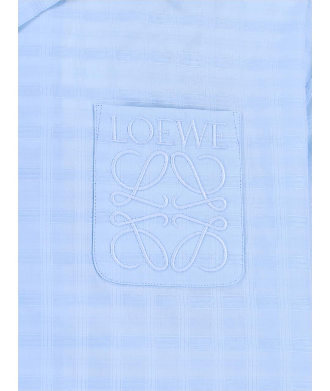 LOEWE Голубая хлопковая кэжуал рубашка, фото 3