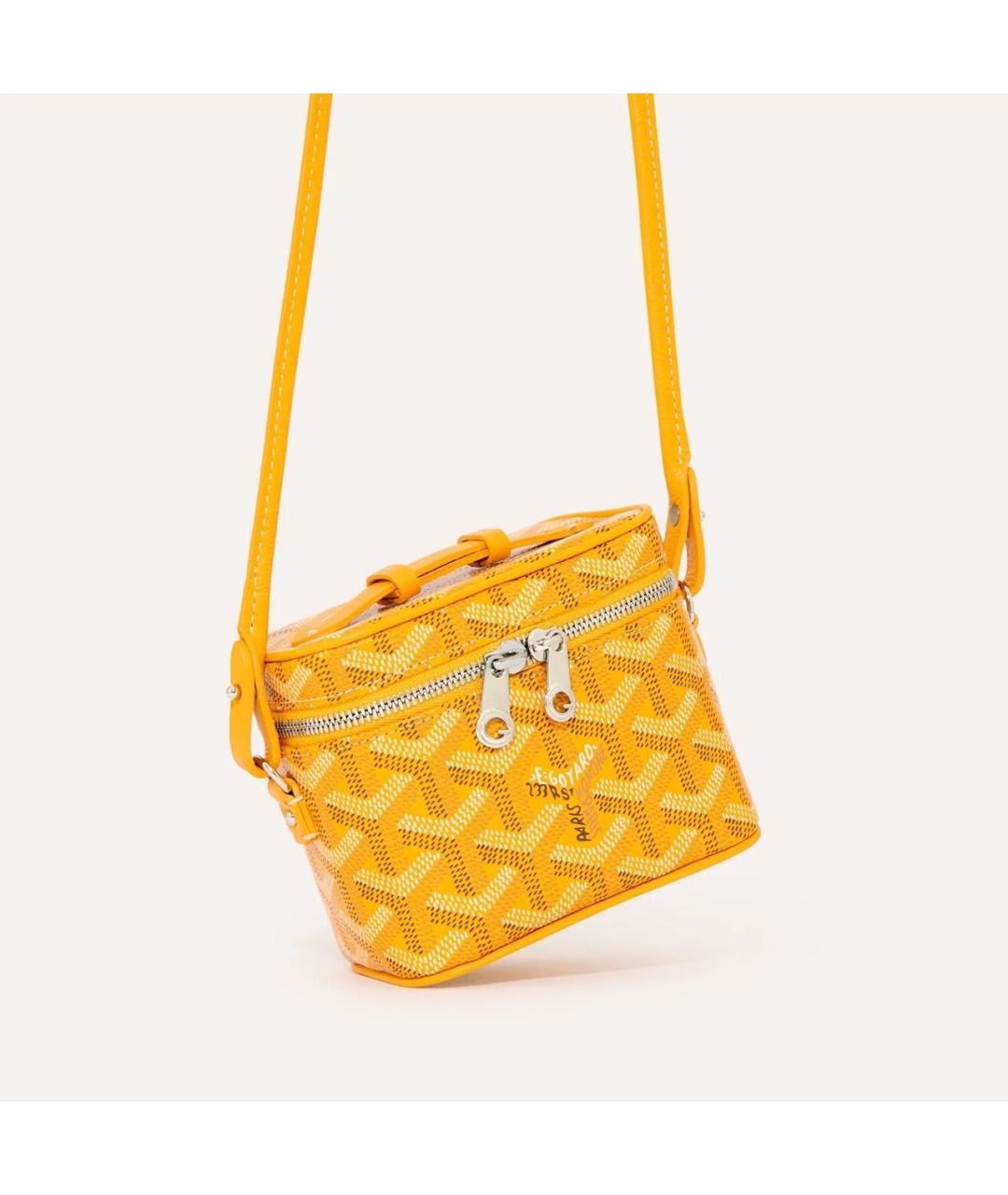 GOYARD Желтая кожаная сумка через плечо, фото 3