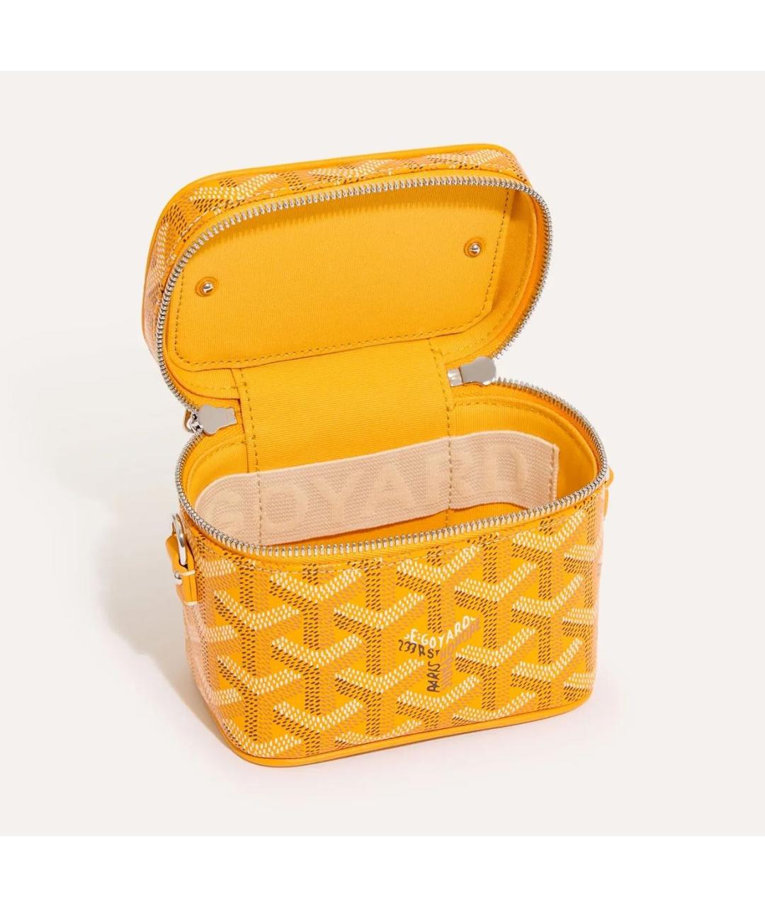 GOYARD Желтая кожаная сумка через плечо, фото 4