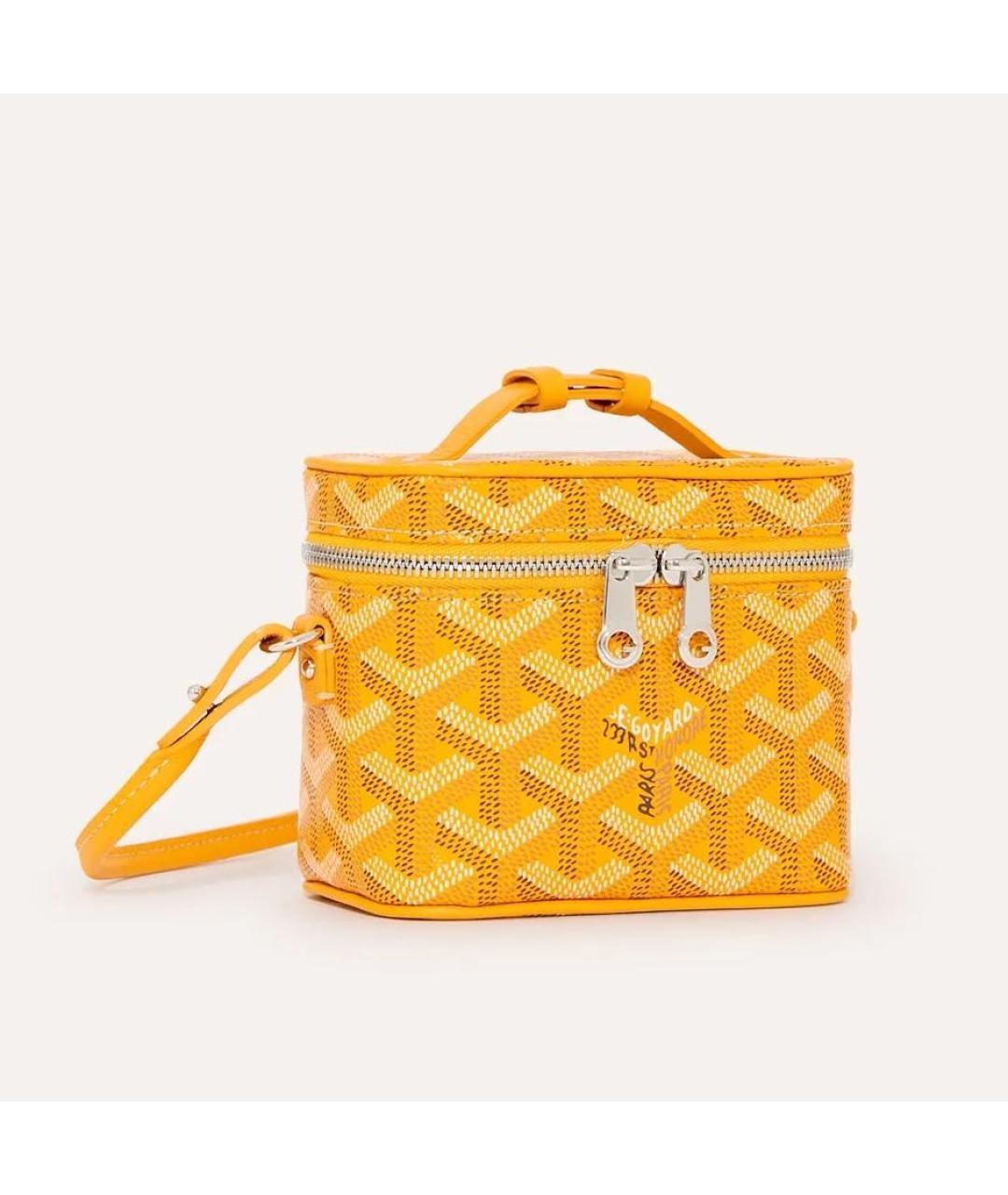 GOYARD Желтая кожаная сумка через плечо, фото 2