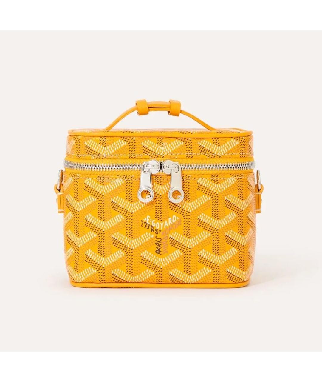 GOYARD Желтая кожаная сумка через плечо, фото 5