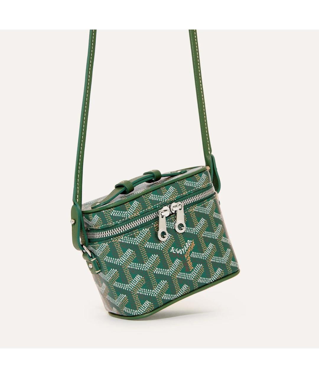 GOYARD Зеленая кожаная сумка через плечо, фото 3