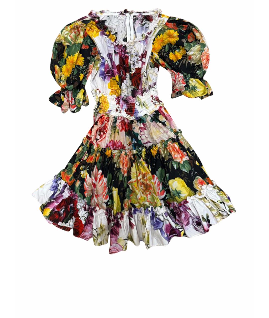 DOLCE&GABBANA Мульти хлопковое повседневное платье, фото 1