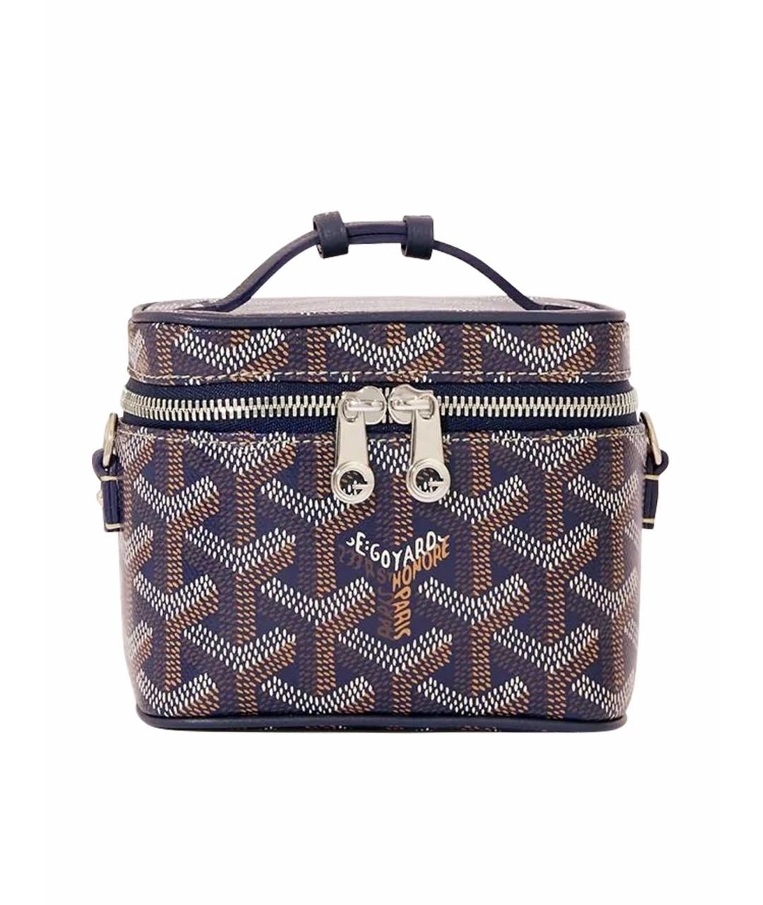 GOYARD Темно-синяя кожаная сумка через плечо, фото 1