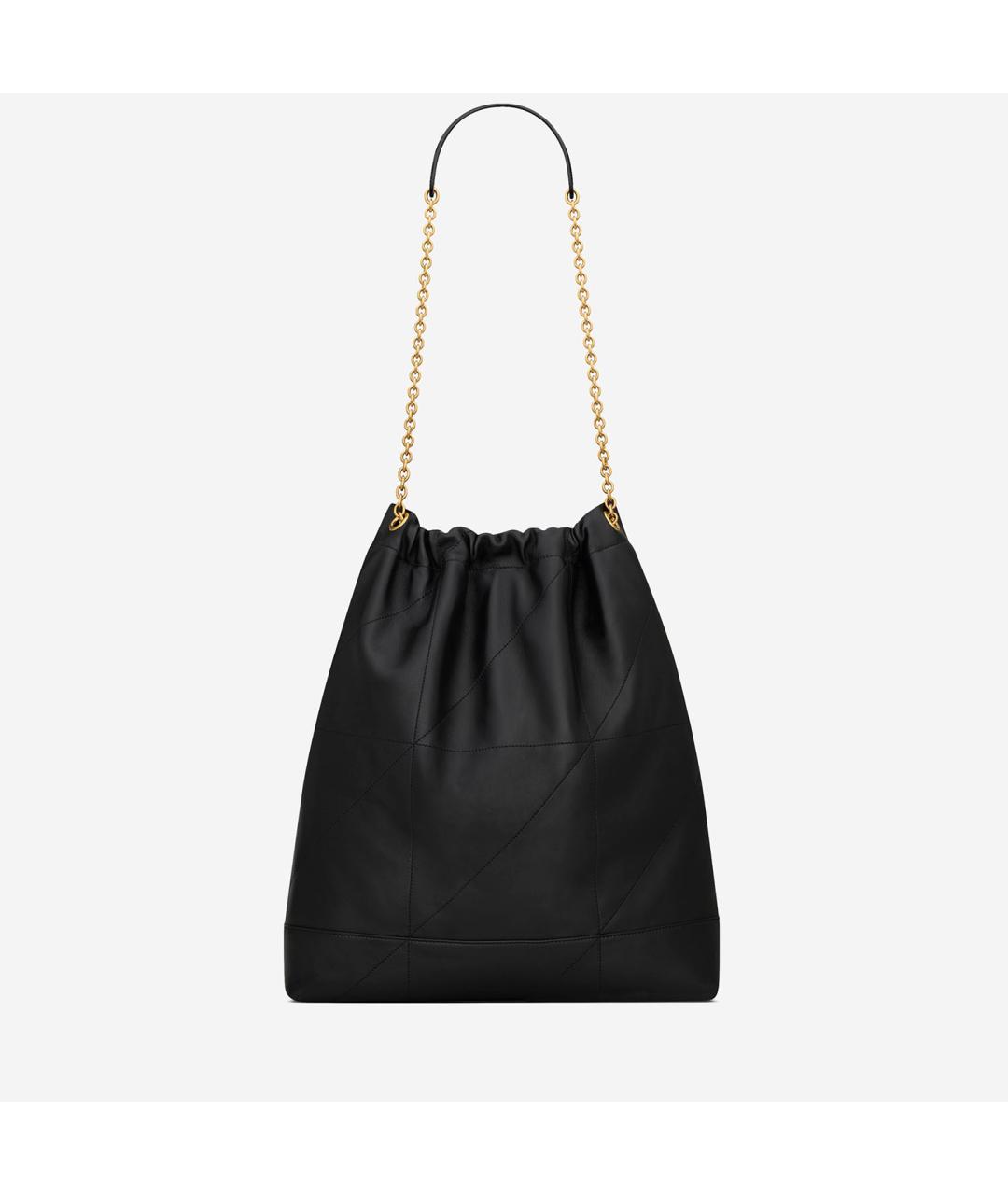 SAINT LAURENT Черная кожаная сумка тоут, фото 3