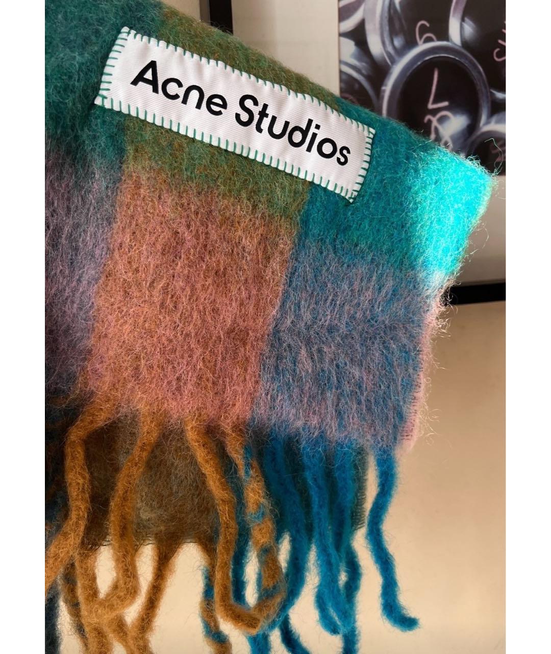 ACNE STUDIOS Мульти шерстяной шарф, фото 4