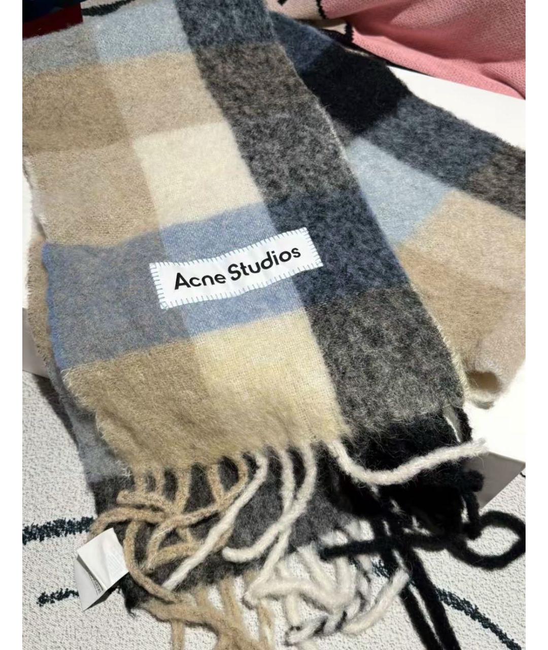 ACNE STUDIOS Мульти шерстяной шарф, фото 5