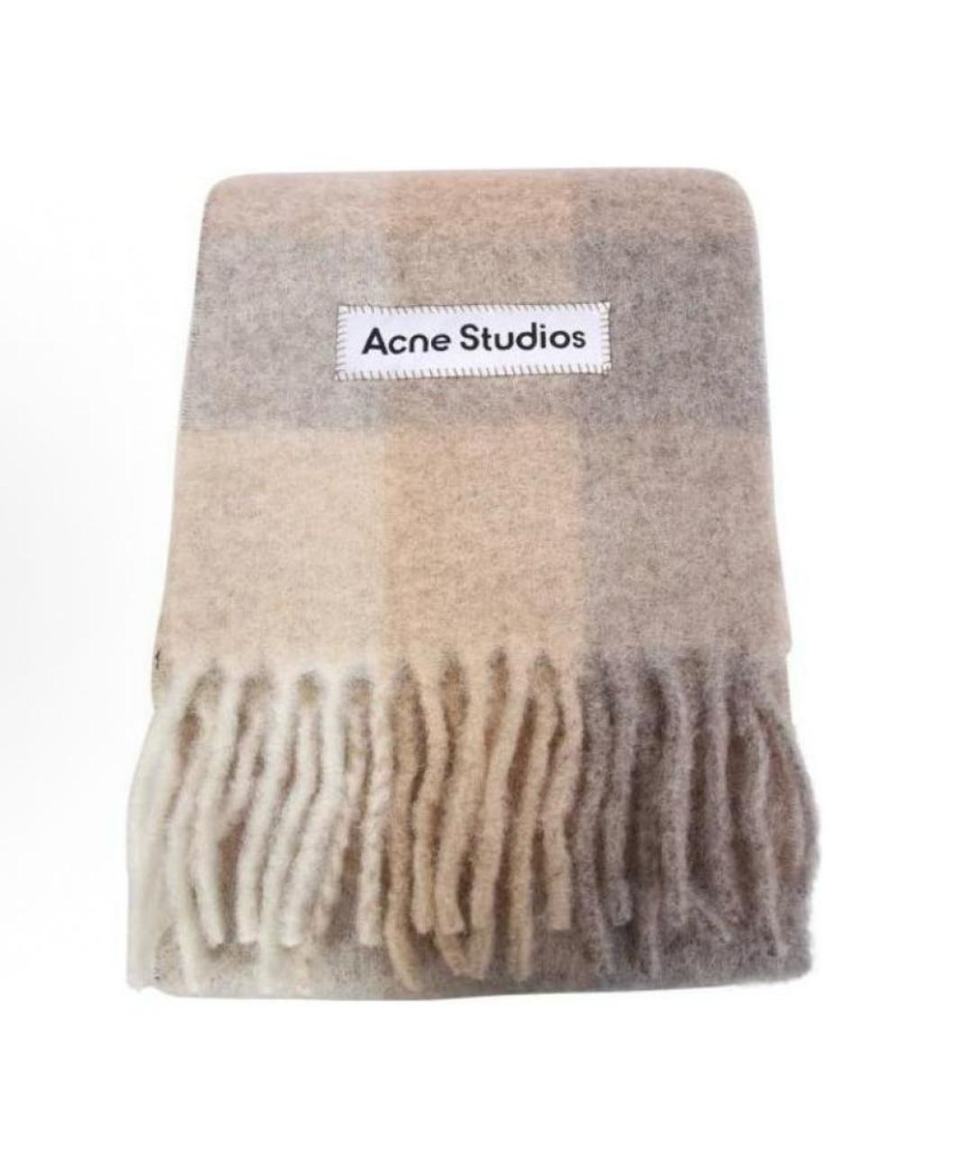 ACNE STUDIOS Бежевый шерстяной шарф, фото 1