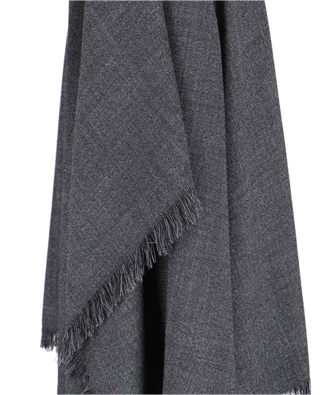 CHRISTIAN DIOR Серое шерстяное повседневное платье, фото 3