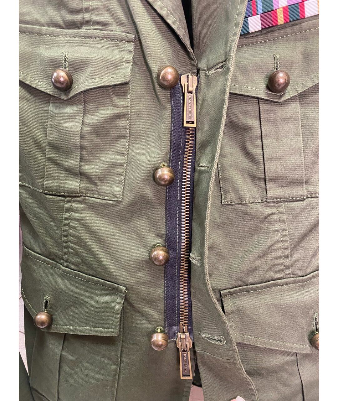 DSQUARED2 Хаки хлопковый жакет/пиджак, фото 6