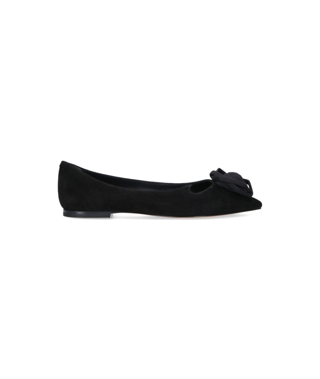 ROGER VIVIER Черные замшевые балетки, фото 1