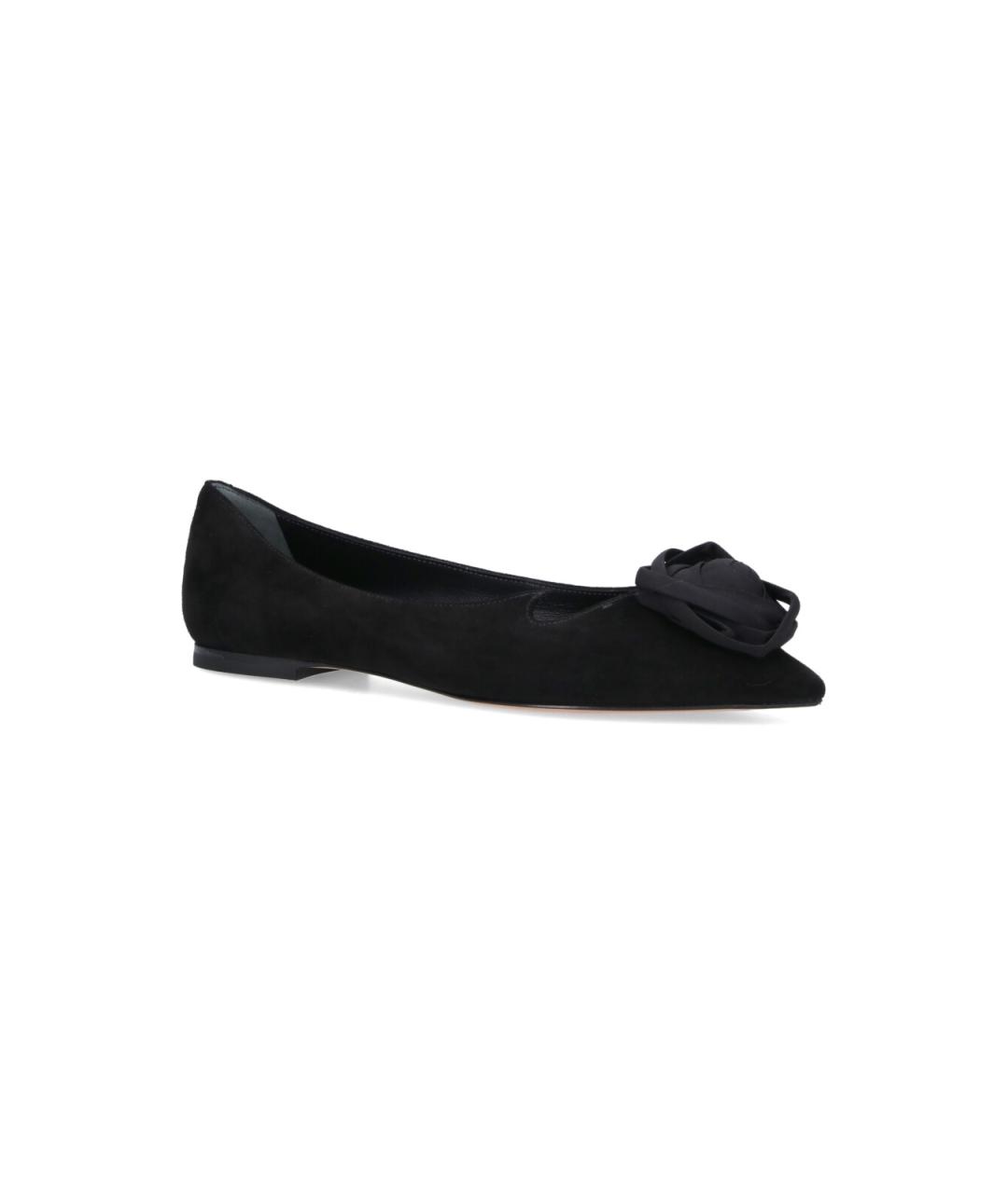 ROGER VIVIER Черные замшевые балетки, фото 2