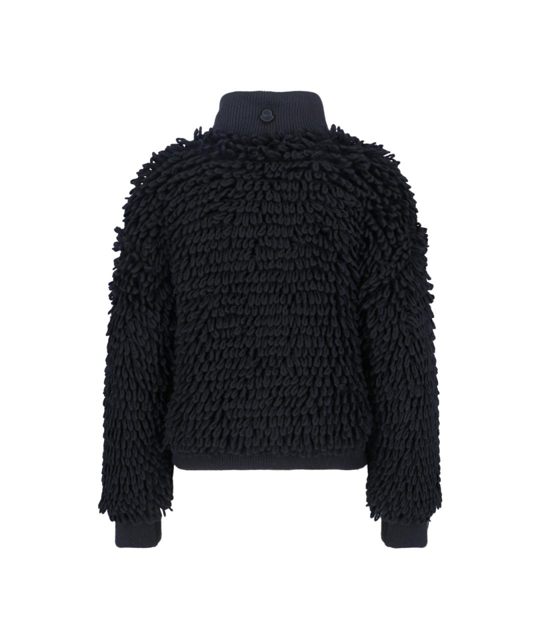 MONCLER Черная шерстяная куртка, фото 2