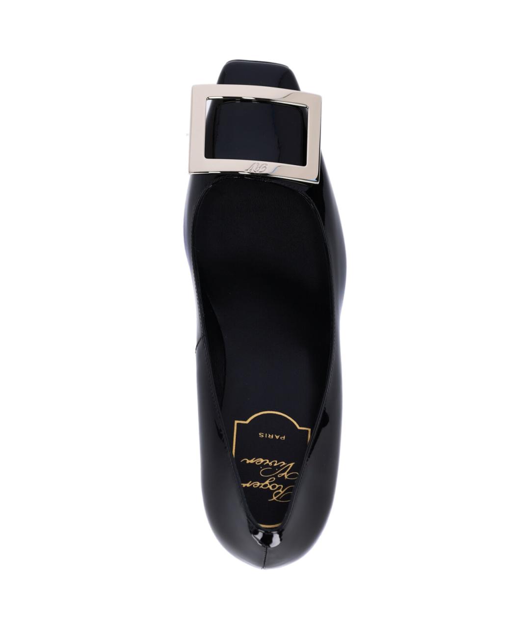 ROGER VIVIER Черные кожаные туфли, фото 5