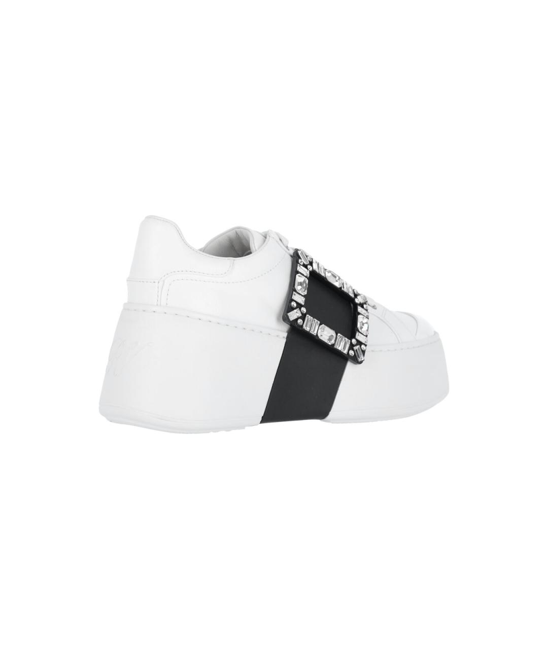 ROGER VIVIER Белые кожаные кеды, фото 4