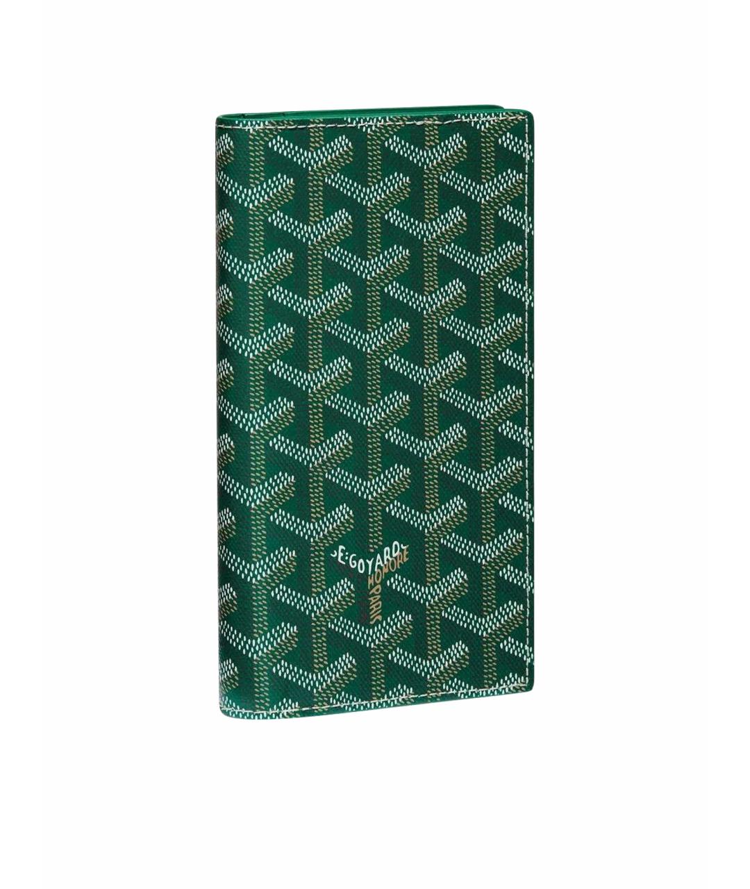 GOYARD Зеленый кожаный кошелек, фото 1