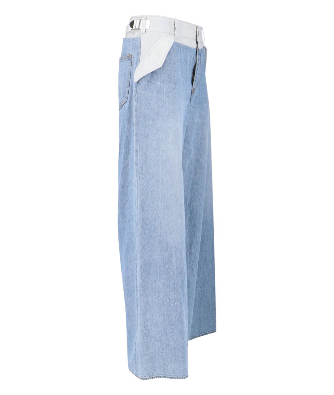 SACAI Голубые хлопковые прямые джинсы, фото 3