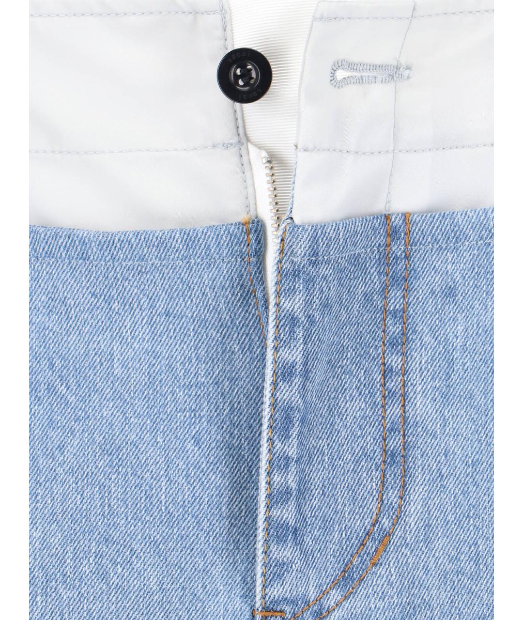 SACAI Голубые хлопковые прямые джинсы, фото 5