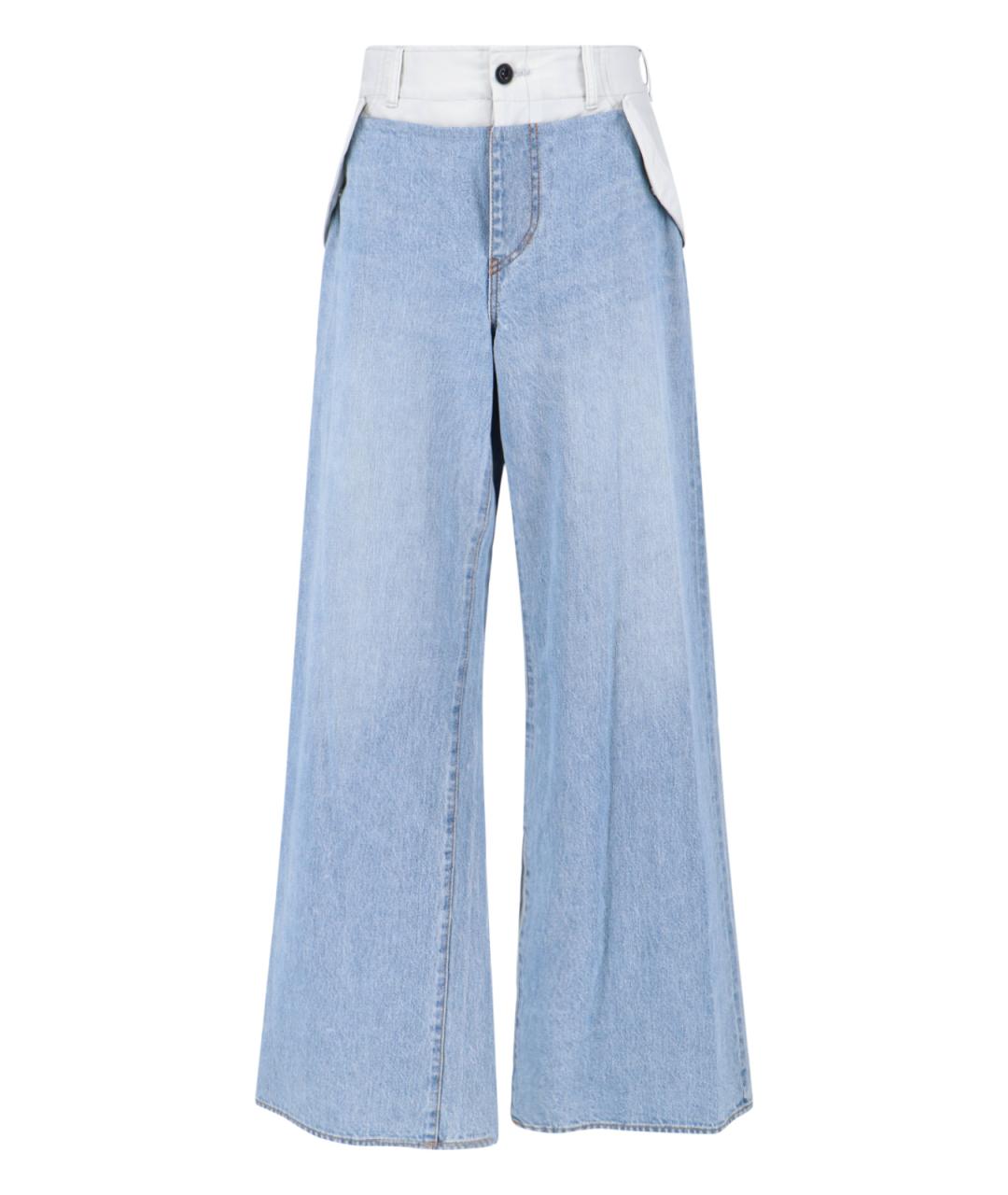 SACAI Голубые хлопковые прямые джинсы, фото 1
