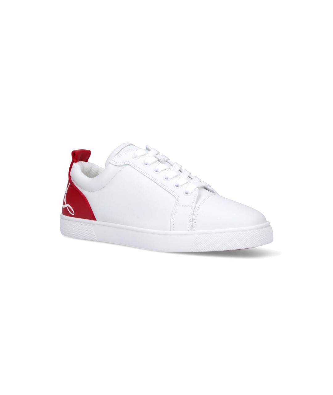 CHRISTIAN LOUBOUTIN Белые кожаные низкие кроссовки / кеды, фото 2