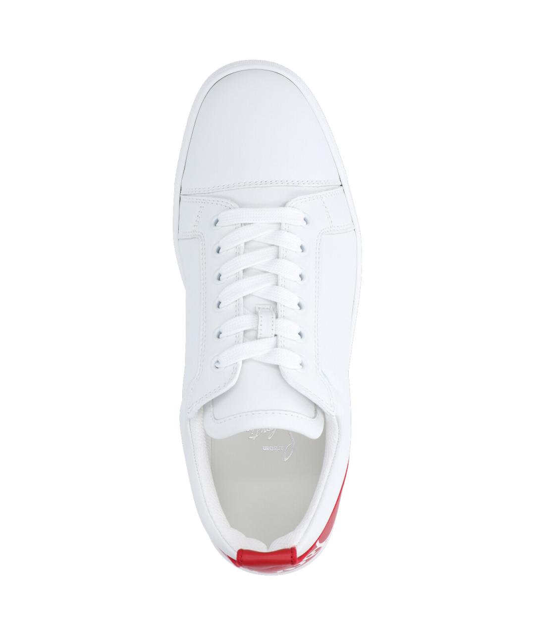 CHRISTIAN LOUBOUTIN Белые кожаные низкие кроссовки / кеды, фото 5