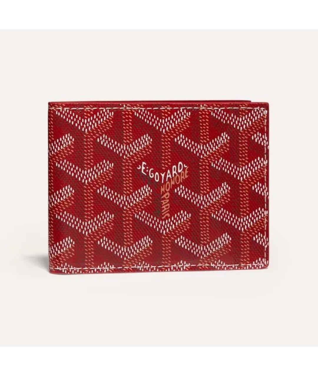 GOYARD Красный кожаный кошелек, фото 4